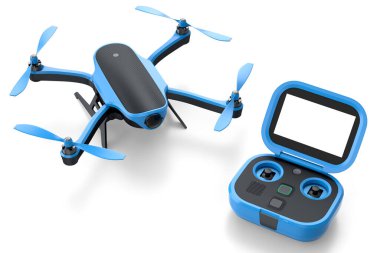 Kamera ve uzaktan kumandalı uzaktan kumandalı uzaktan kumandalı uzaktan kumandalı dört kişilik helikopter. Dağıtım ya da hava fotoğrafçılığı için 3B aygıt hazırlayıcı