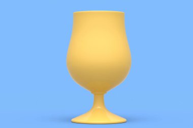 Mavi tek renkli arka planda izole edilmiş buzlu bardak taze bira. Tatillerde alkol kullanımı, Ekim Festivali veya Aziz Patrick Günü