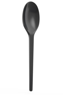 Eco-friendly disposable utensils like spoon on white background. 3d render concept of save the earth and zero waste