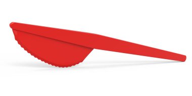 Eco-friendly disposable utensils like knife on white background. 3d render concept of save the earth and zero waste