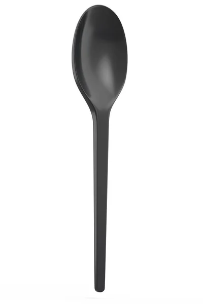 Eco Friendly Disposable Utensils Spoon White Background Render Concept Earth — Zdjęcie stockowe