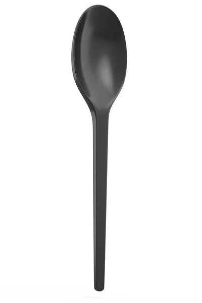 Eco Friendly Disposable Utensils Spoon White Background Render Concept Earth — стоковое фото