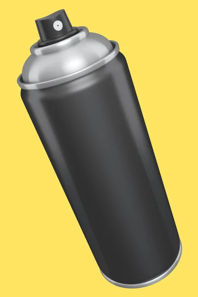 Can Spray Paint Isolated Yellow Background Render Spray Paint Bottle — Stock Photo, Image