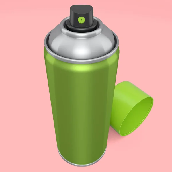 Can Spray Paint Isolated Pink Background Render Spray Paint Bottle — 스톡 사진