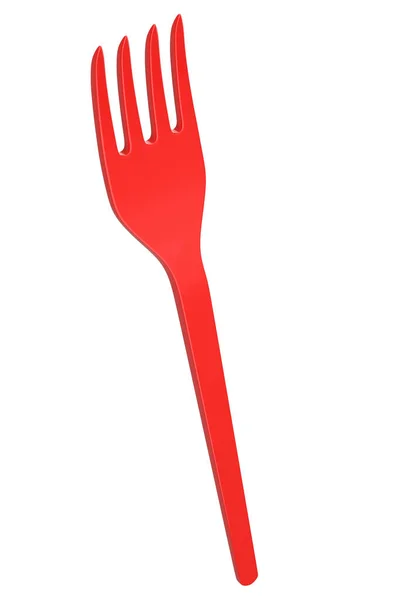 Eco Friendly Disposable Utensils Fork White Background Render Concept Earth — Stock Photo, Image