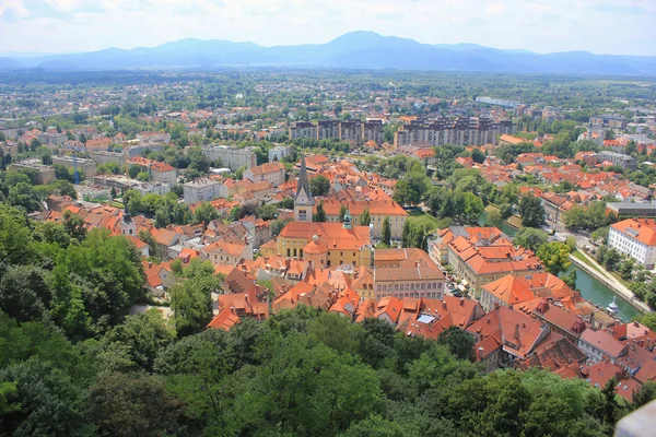 Lublaň centrum - kostel svatého Jakuba většího, Slovinsko — Stock fotografie