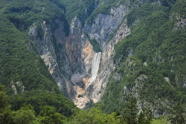 Boka waterfall, Bovec valley, Slovenia — Stock Photo, Image