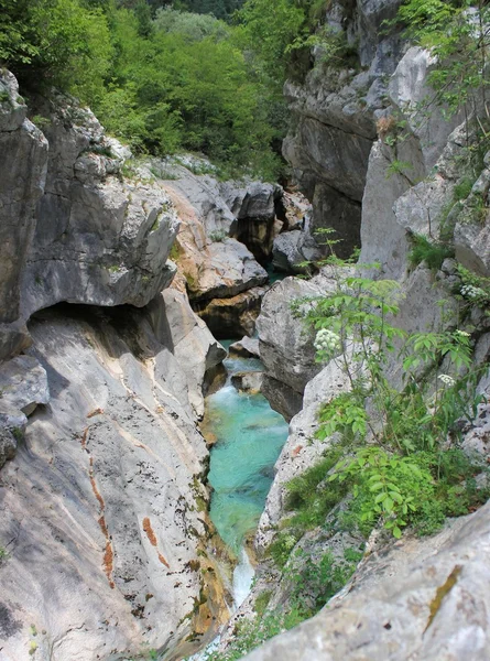Evorsion channel of Soca river, Slovenia — Stock Photo, Image