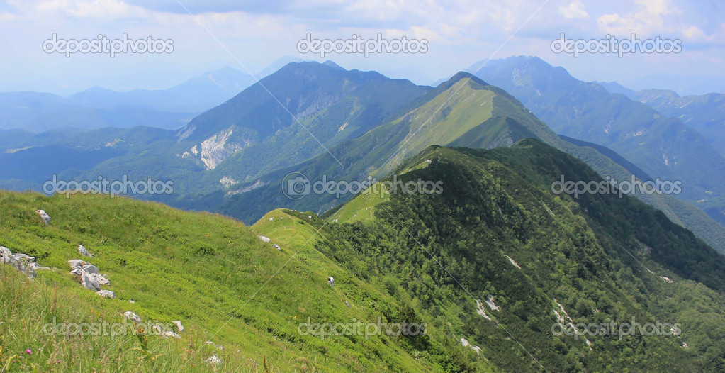Kobariski Stol and Muzec mountains, Slovenia Stock Photo by ©blash 30493777