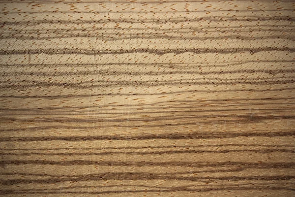 Oberfläche aus Zebrano-Holz - horizontale Linien — Stockfoto