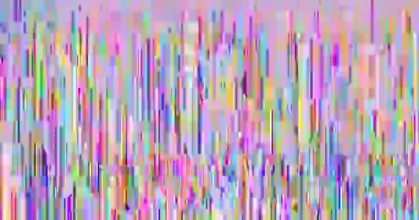 Error Screen Glitch Colourful Noise Damage Video — Stok video