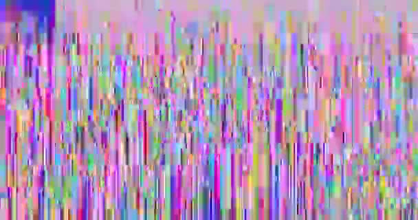 Colourful Noise Damage Error Screen Video Abstract Glitch — 图库视频影像