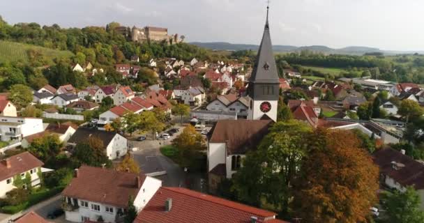 Travelling Beautiful Sunny Weinsberg Heilbronn District Germany Panorama City Burg — Stock video