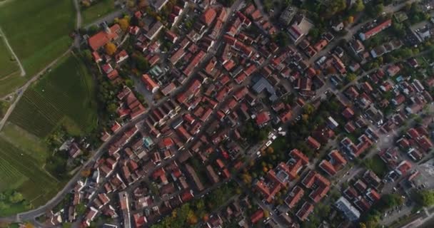 Top Panorama View Weinsberg Heilbronn District Germany Circling Copter Beautiful — 비디오