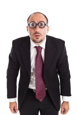 Poor Sight Businessman staring clipart