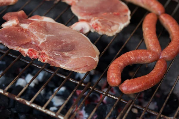 Meat cooked on Barbecue — Stock Photo, Image