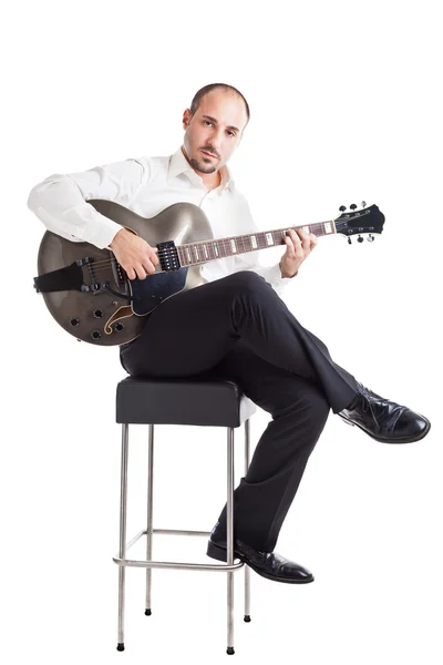 Musicien sur un tabouret — Photo