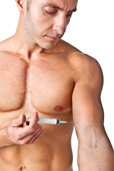 Muscle and needle — Stock Photo, Image