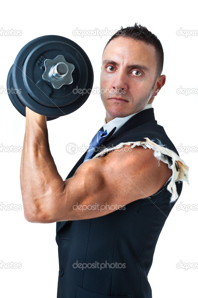 Biceps of a businessman