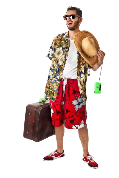 Flushed tourist — Stock Photo, Image