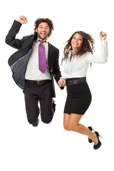 Jump if you like business — Stock Photo, Image