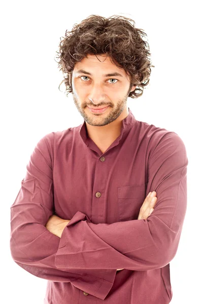 Hombre de camisa púrpura —  Fotos de Stock