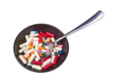 Pills for breakfast clipart