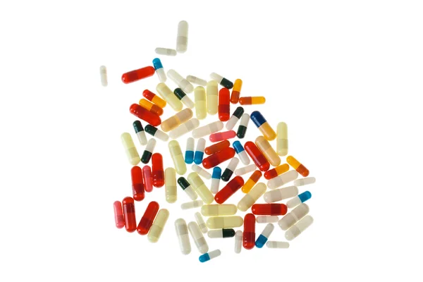 Pills over white — Stock Photo, Image