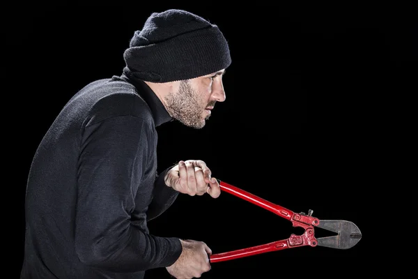 Profile of a burglar — Stock Photo, Image