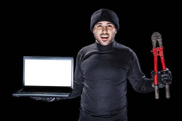 Crimes with a laptop — Stock Photo, Image