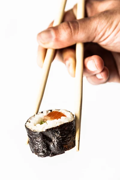 Sushi och ätpinnar — Stockfoto