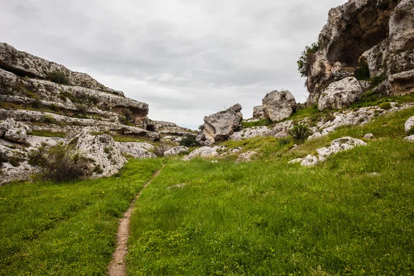 Camino en la gravina — Foto de Stock