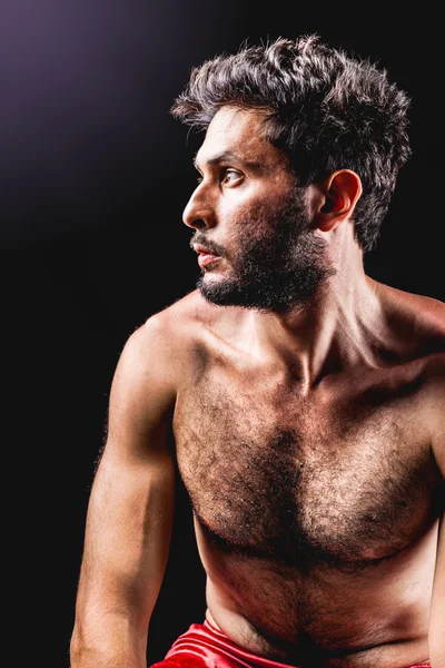 Thoughtful boxer — Stock Photo, Image