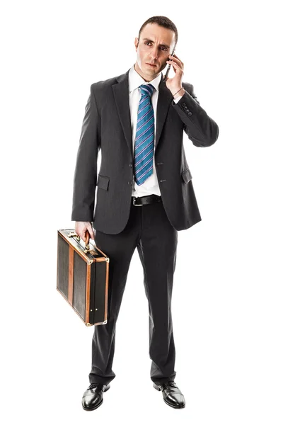 Businessman and phone — Stock Photo, Image