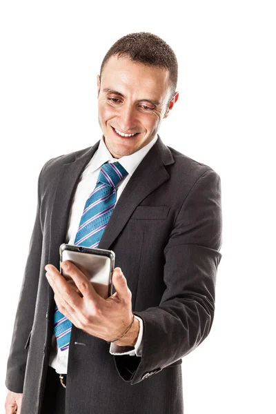 Looking at mobile phone — Stock Photo, Image