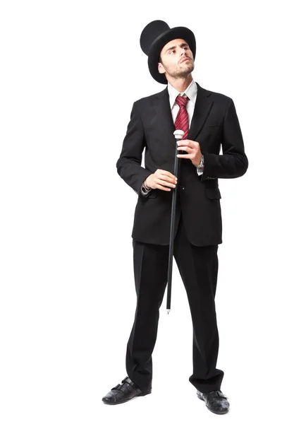 Businessman with Top Hat — Stock Photo, Image