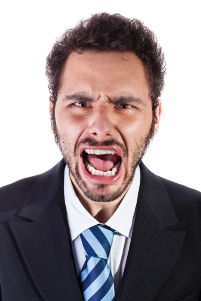 Homem de negócios gritando — Fotografia de Stock