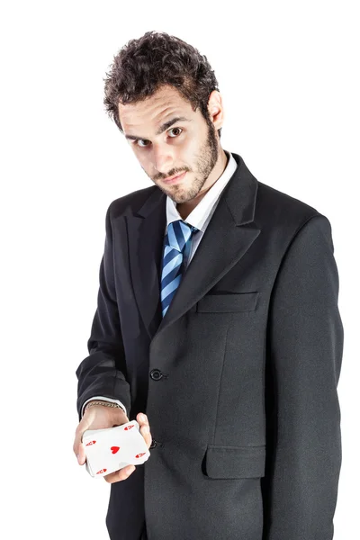 Holding an ace — Stock Photo, Image