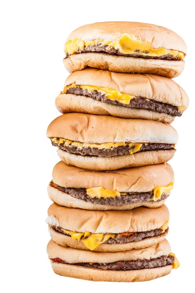 Opgestapeld hamburgers — Stockfoto