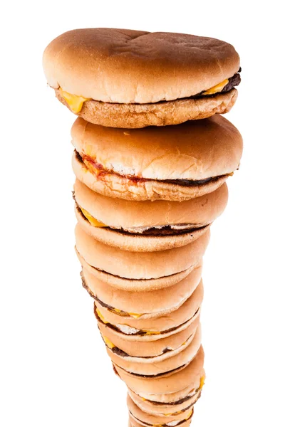 Izolované burger věž — Stock fotografie