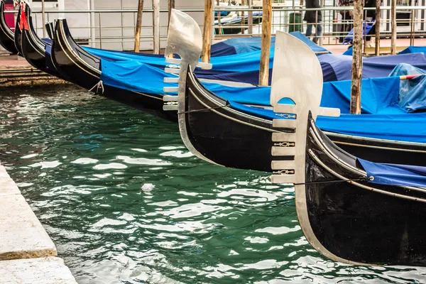 Row of gondolas — Stock Photo, Image