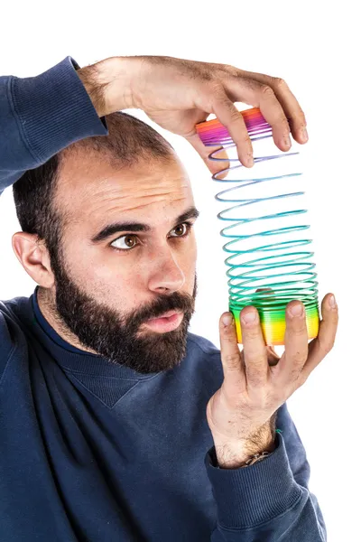 Sorprendido por slinky — Foto de Stock