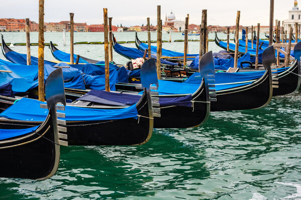 Rows of gondolas
