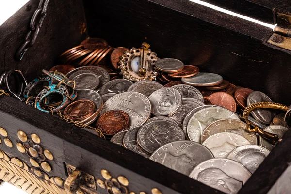 Esconderijo de moedas — Fotografia de Stock