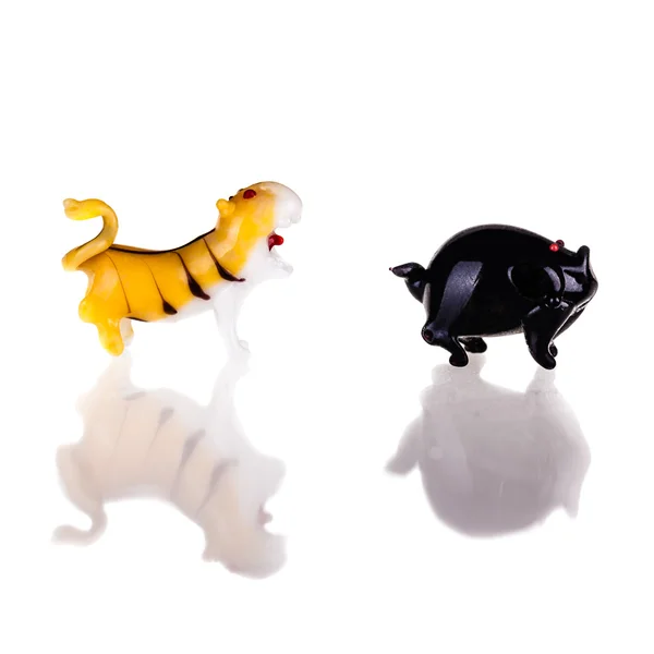 Tiger and boar — Stock Photo, Image