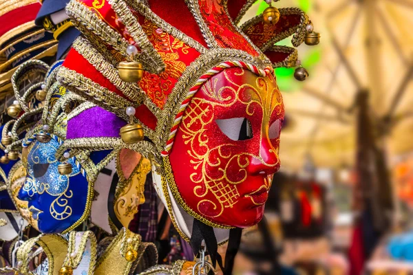 Venetian red mask — Stock Photo, Image