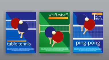Masa tenisi, masa tenisi ve el ilanı vektör şablonu tasarımı, lüks retro stili yarışma davetiyesi.