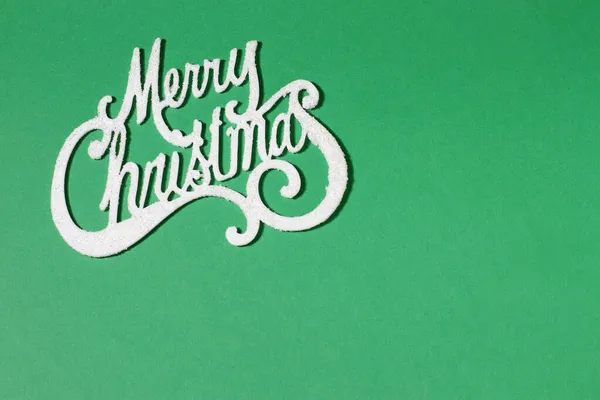 God Jul Kort Grön Bakgrund Kopiera Utrymme — Stockfoto
