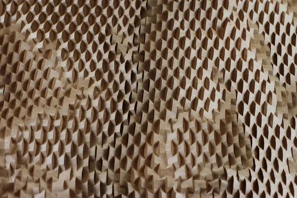 Honeycomb Cells Cardboard Background Recycling Paper — стоковое фото