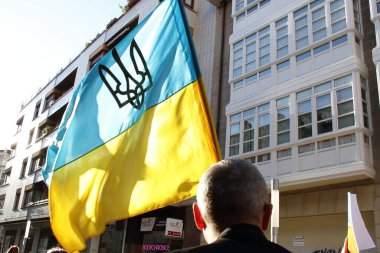 Rusya karşıtı saldırı yürüyüşü, Ukrayna tezahürü, Vitoria-Gasteiz, İspanya, 7 Mayıs 2022